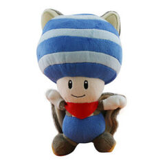 Little Buddy Super Mario Series Flying Squirrel Blue Toad Plush, 9